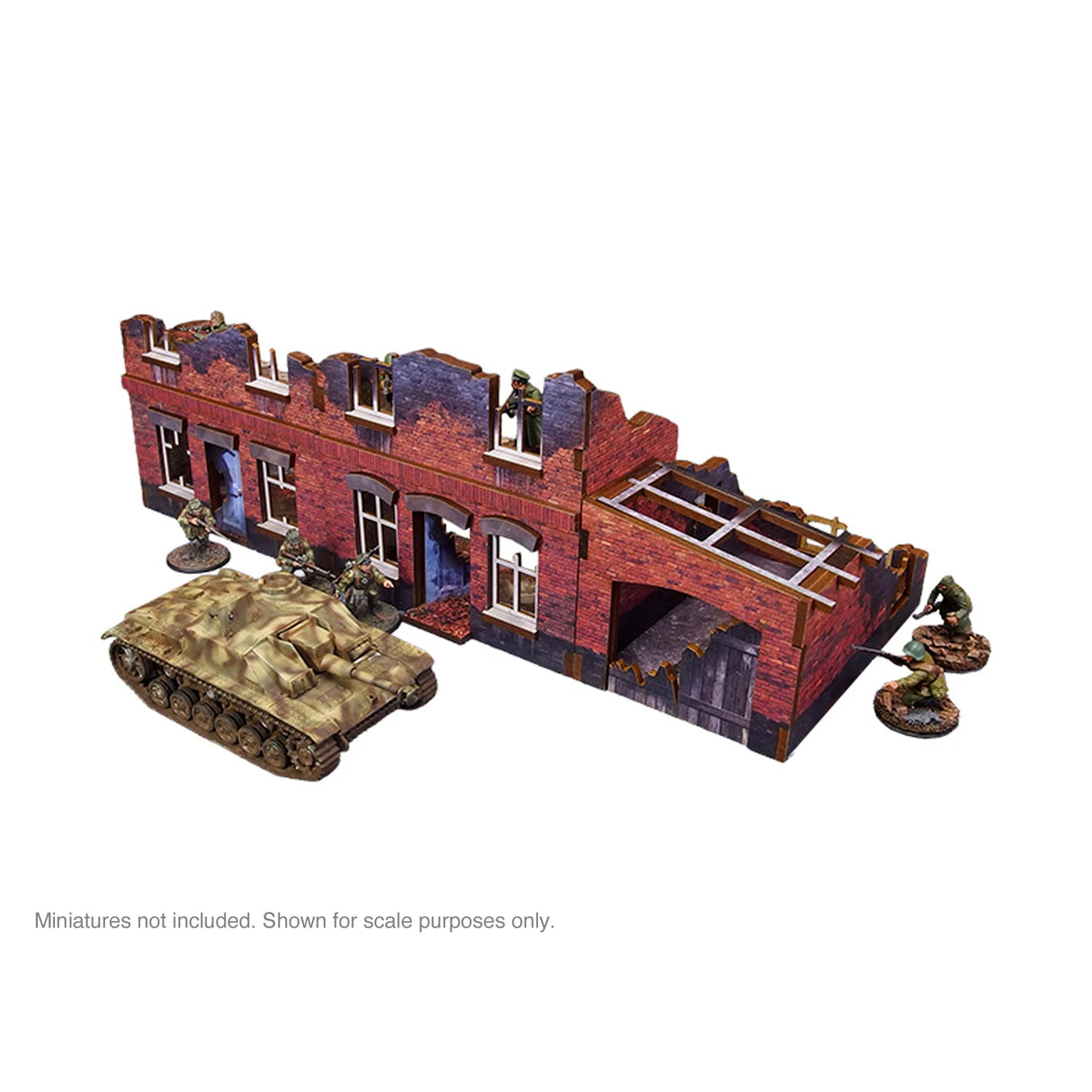 Micro Art Studio - Pre-Painted WW2 Ostfront Stalingrad Small House (With Garage)