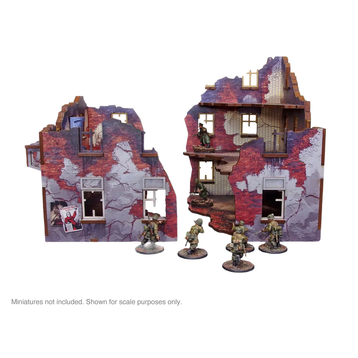 Micro Art Studio - Pre-Painted WW2 Ostfront Stalingrad Apartment Block Back