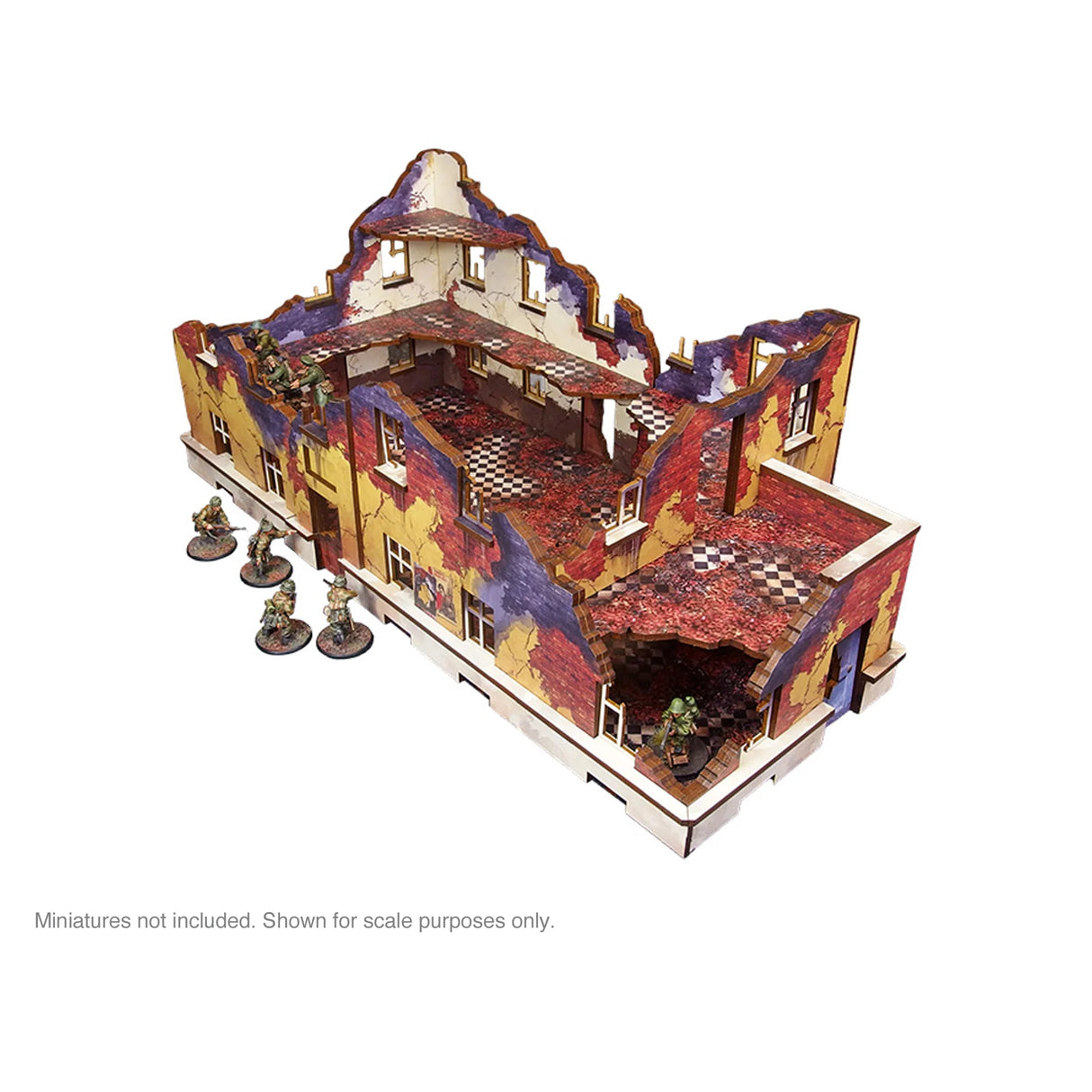 Micro Art Studio - Pre-Painted WW2 Ostfront Stalingrad School Right (With 3rd Floor)