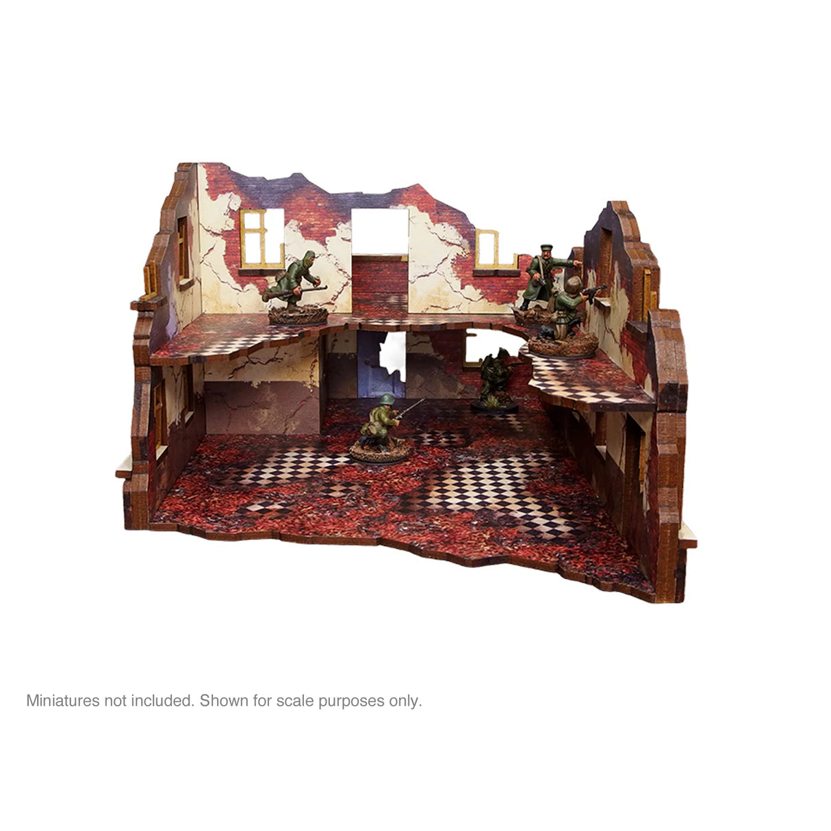 Micro Art Studio - Pre-Painted WW2 Ostfront Stalingrad School Left (With Balcony)