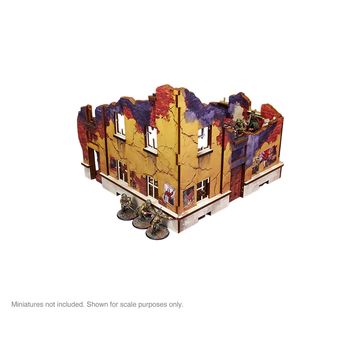 Micro Art Studio - Pre-Painted WW2 Ostfront Stalingrad School Right (With 3rd Floor)