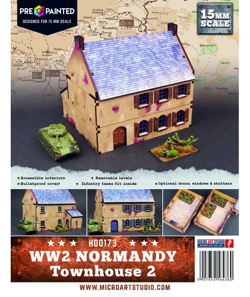 Micro Art Studio - Pre-Painted 15mm WW2 Normandy Townhouse 2