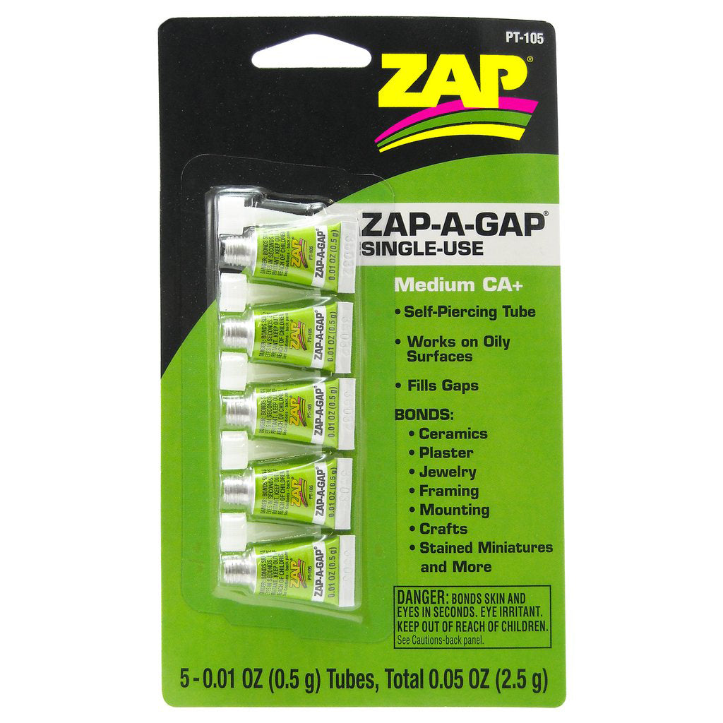 ZAP - Zap-A-Gap Single Use Medium CA+ (Green) 5 x 1/2g