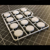 General Accoutrements - 25mm Textured Bases (3mm Bevel)