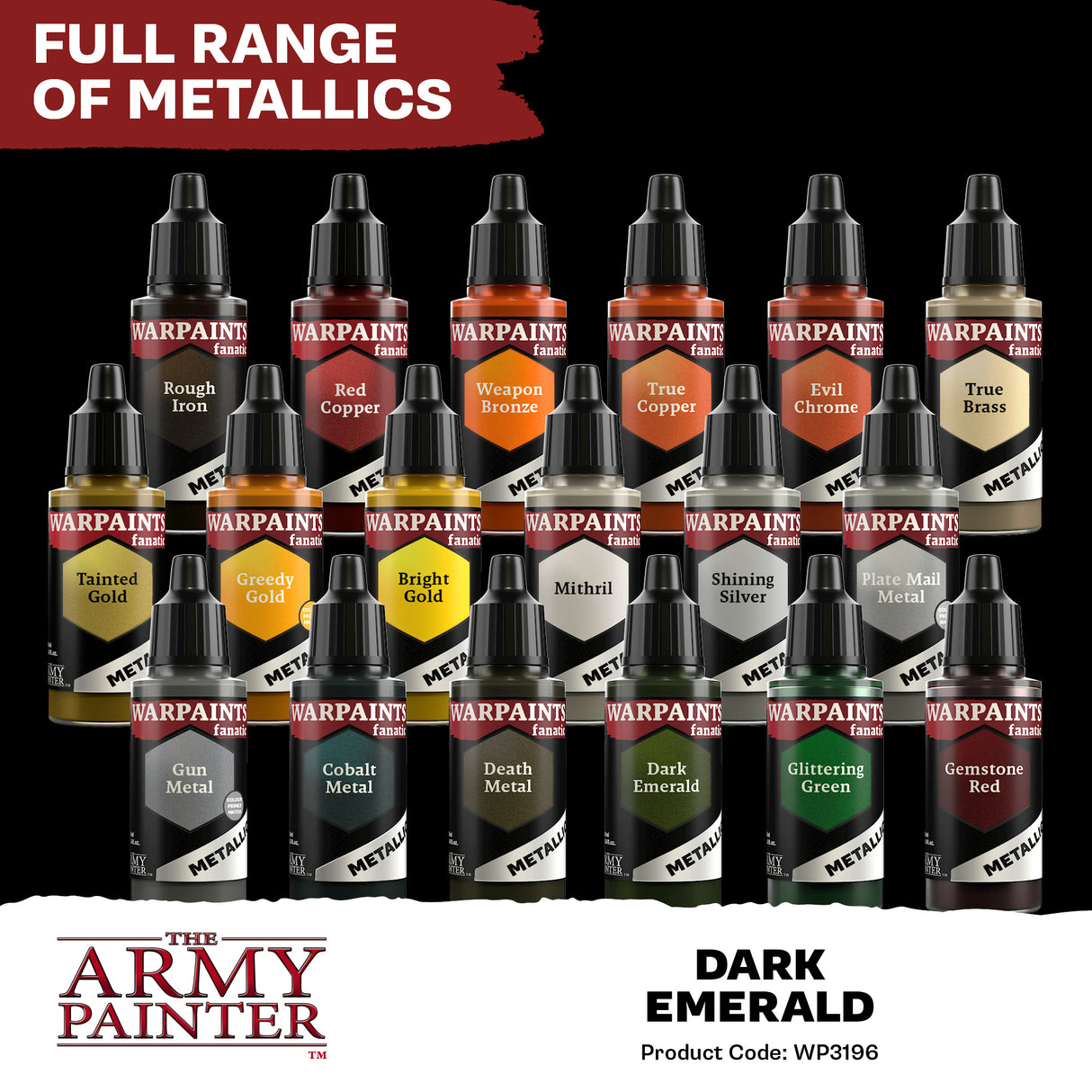 The Army Painter - Warpaints Fanatic Metallic: Dark Emerald