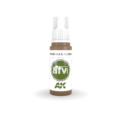AK Interactive - 3 Gen Acrylics - S.C.C. No.2 Brown 17ml