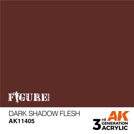 AK Interactive - 3 Gen Figures Acrylics - Dark Shadow Flesh 17ml