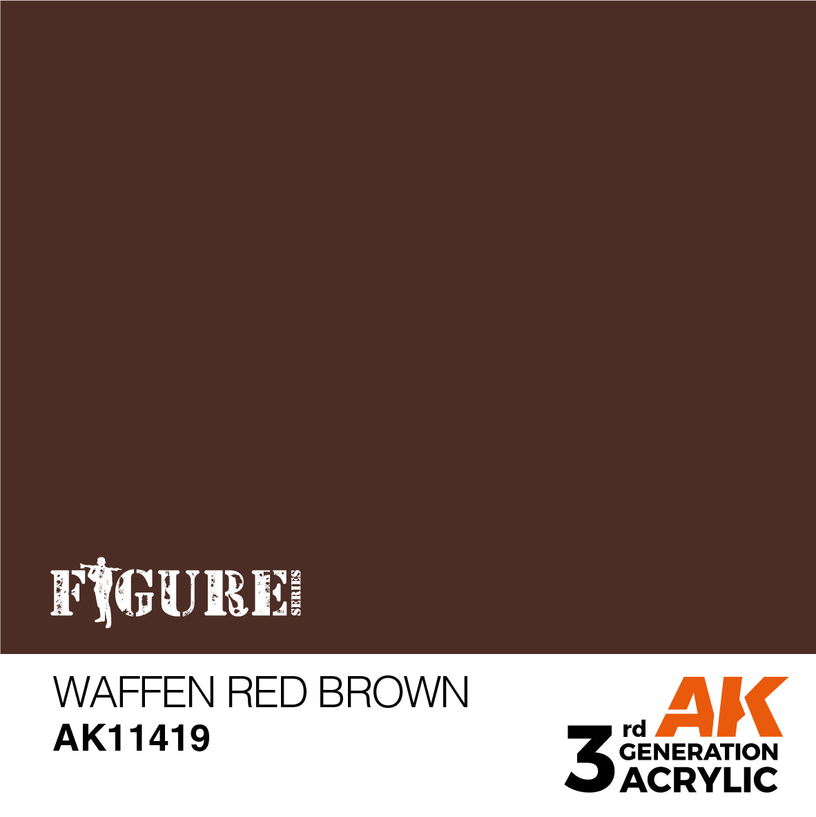 AK Interactive - 3 Gen Figures Acrylics - Waffen Red Brown 17ml