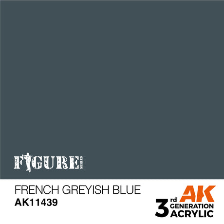 AK Interactive - 3 Gen Figures Acrylics - French Greyish Blue 17ml