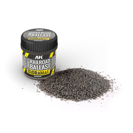 AK Interactive - Dioramas - Terrains - Small Railroad Ballast - Big Grey Rocks 1/35