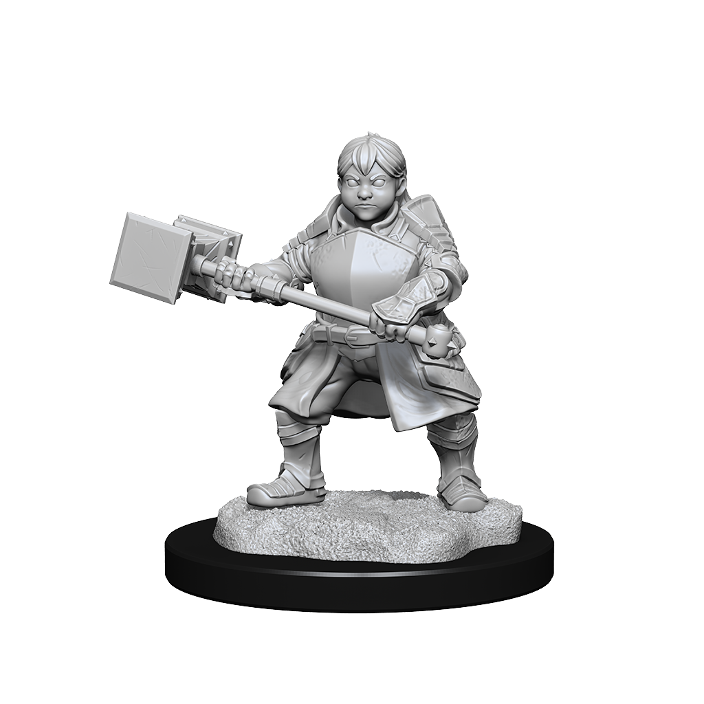 Critical Role Unpainted Miniatures Dwarf Dwendalian Empire Fighter Female