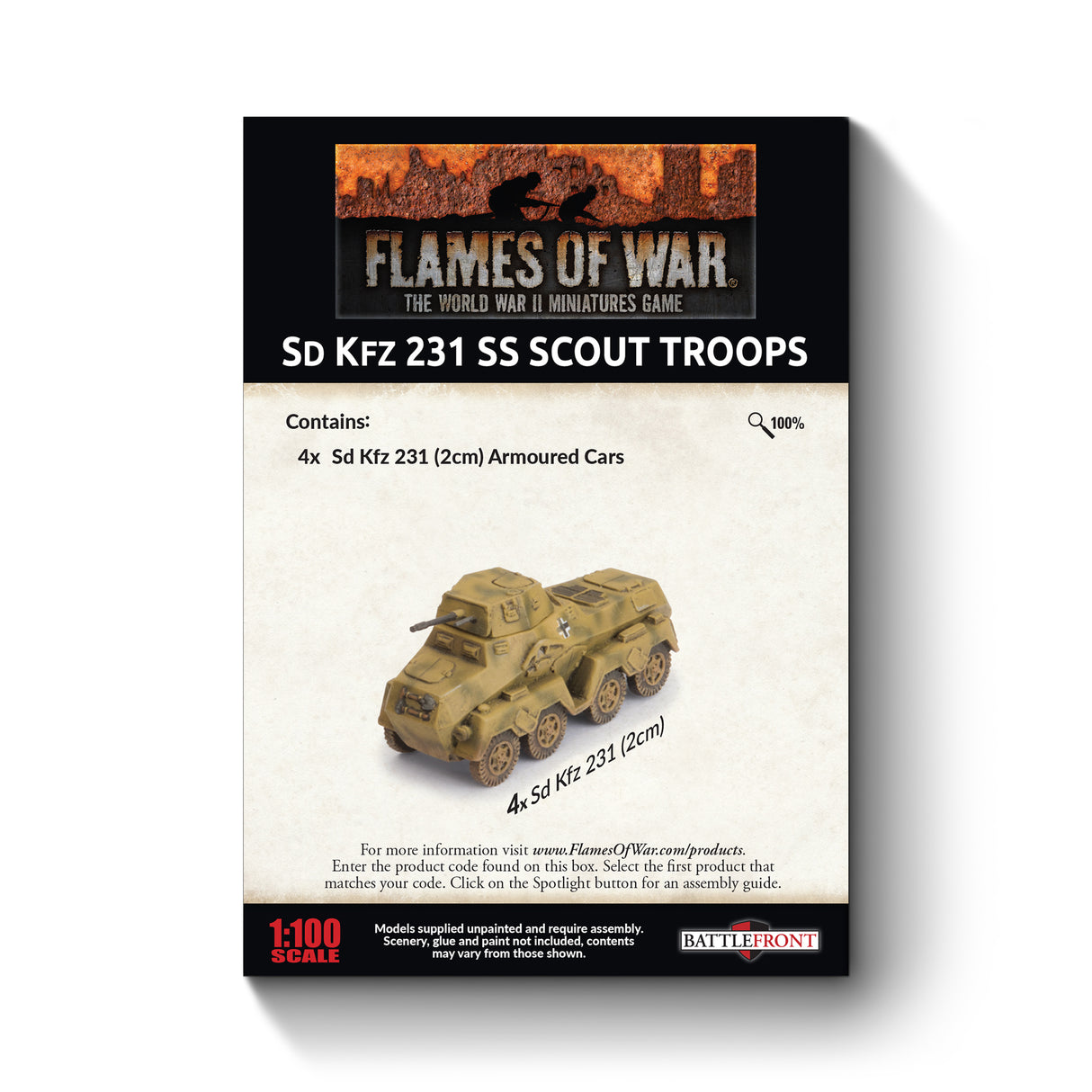 Flames Of War - German: Sd Kfz 231 SS Scout Troops