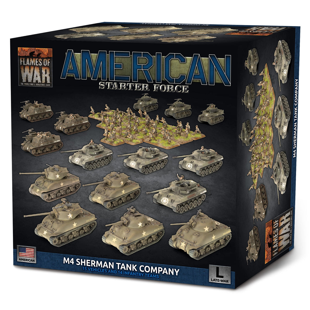 Flames Of War - American Starter Force: M4 Sherman Tank Company
