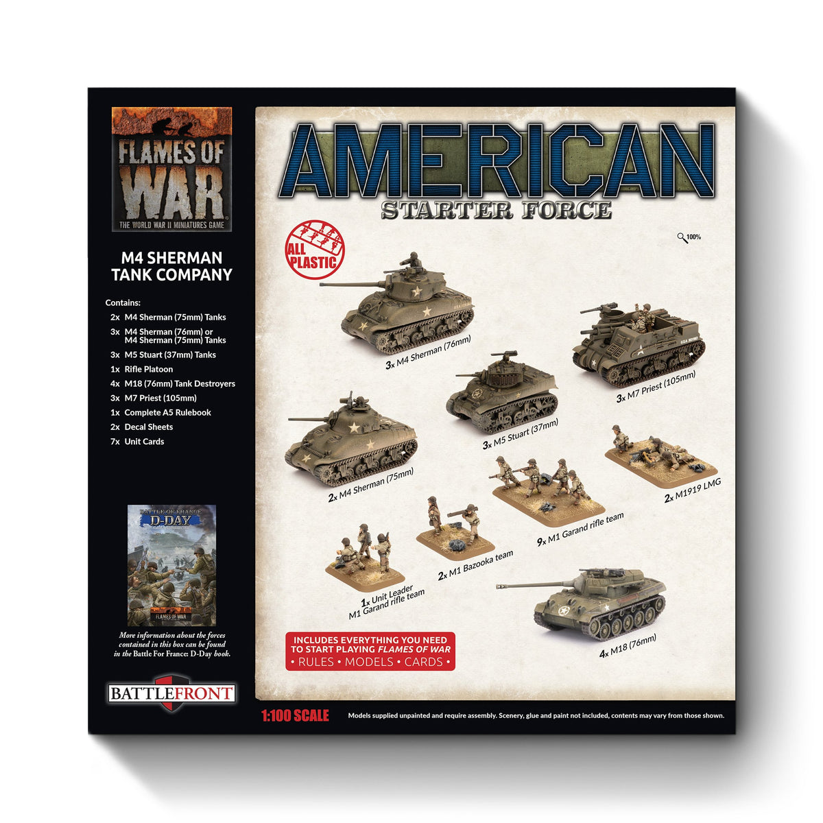 Flames Of War - American Starter Force: M4 Sherman Tank Company