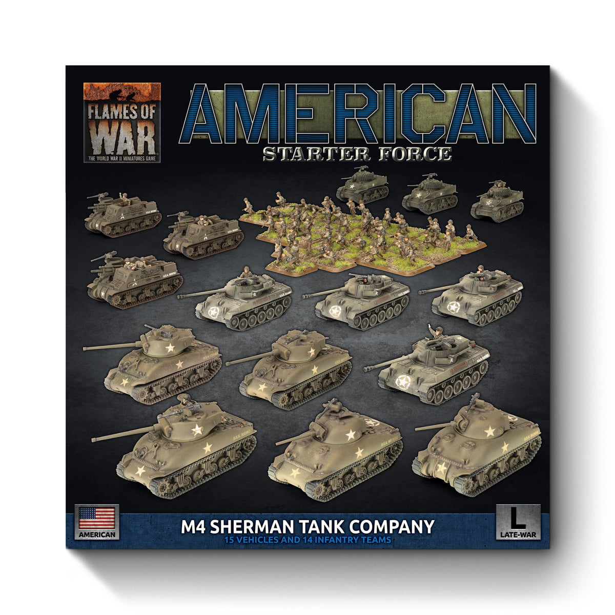 Flames Of War - American Starter Force: M4 Sherman Tank Company