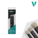 Vallejo - Hobby Brushes: Dry Brush Set - Natural Hair (S, M, L)
