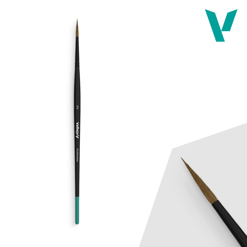 Vallejo - Hobby Brushes: Pro Modeler Natural Hair Round Brush No. 3