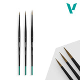 Vallejo - Hobby Brushes: Pro Modeler Design Set - Natural Hair (0, 1, 2)