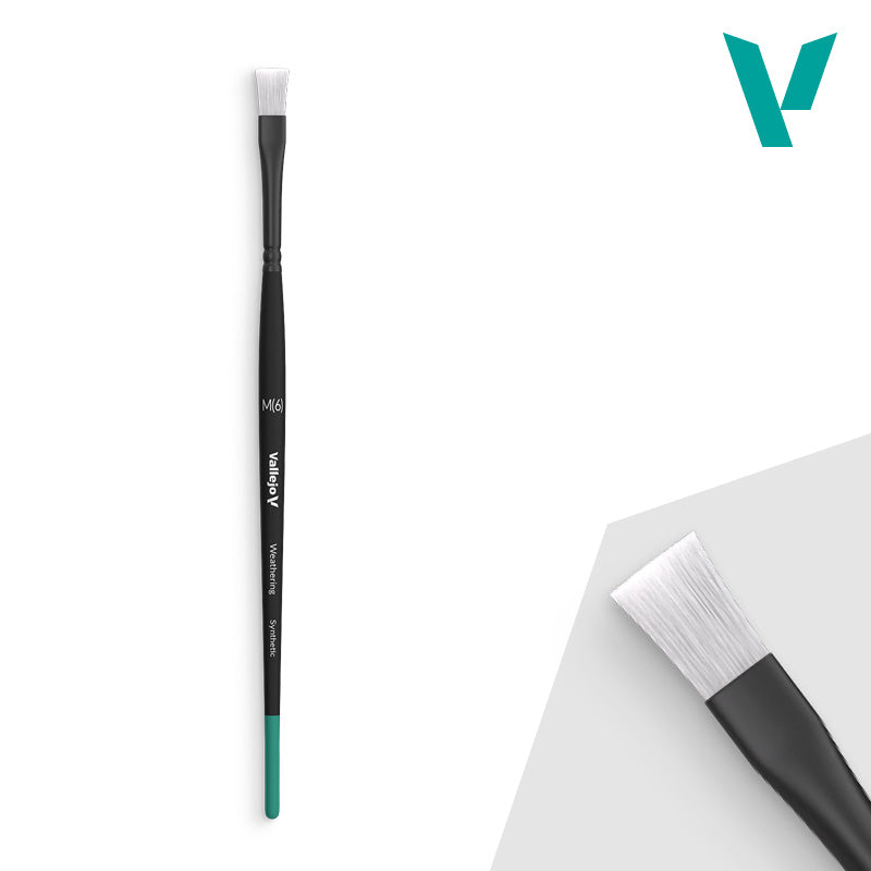 Vallejo - Hobby Brushes: Weathering Flat Synthetic Brush Medium